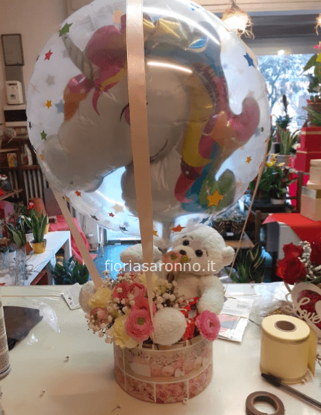 Flower box mongolfiera