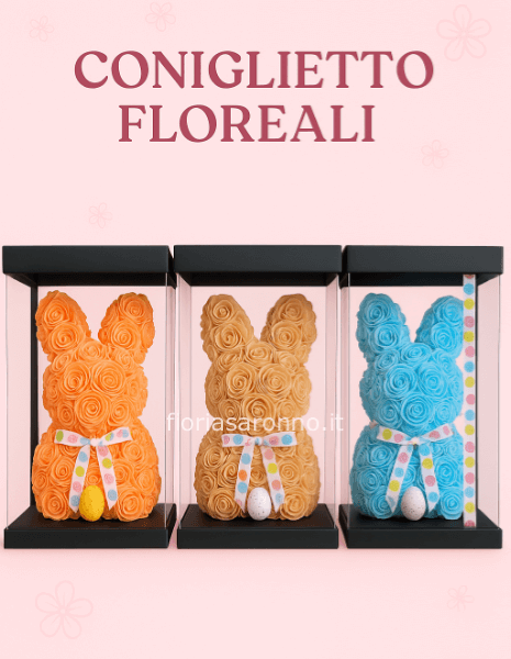 Coniglio pasquale di fiori artificiali